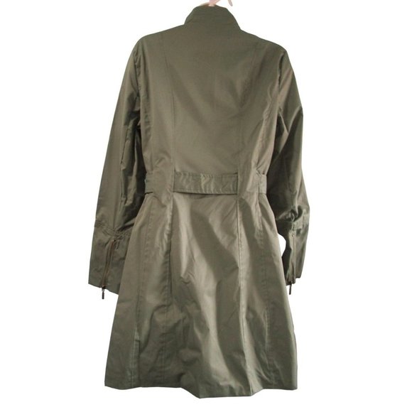 Yoki Collection Outerwear Military Flight Suite Inspired Trench Coat Ladies L - Picture 2 of 16